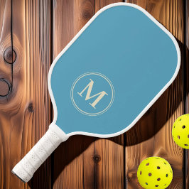 Monogram Mid Century Solid Aqua Sky Farbe Pickleball Schläger