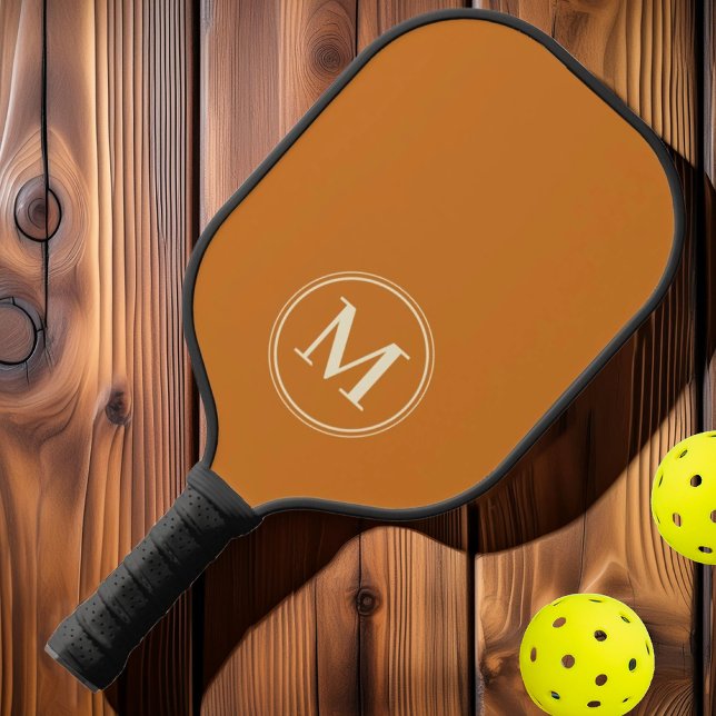 Monogram Mid Century Solid Burnt Honey Color Pickleball Schläger (Von Creator hochgeladen)