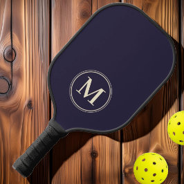 Monogram Mid Century Solid Modern Midnight Ocean Pickleball Schläger
