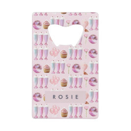 Monogram Milkshake Niedlich Blush Pink Retro Gesch Geldbeutel Flaschenöffner