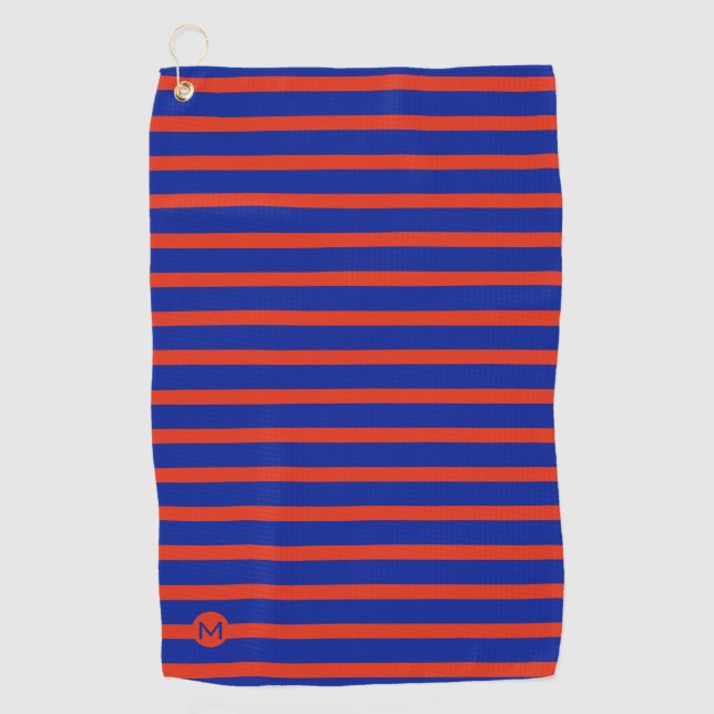 Monogram Mini RB gestreift Golfhandtuch (Vorderseite)