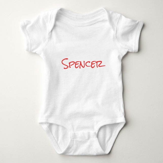Monogram minimalist custom name  baby strampler (Vorderseite)