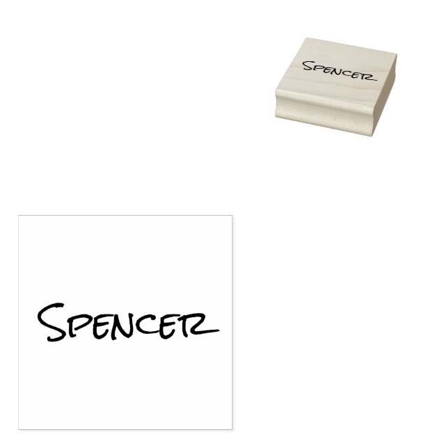 Monogram minimalist custom name  gummistempel (Stempel)