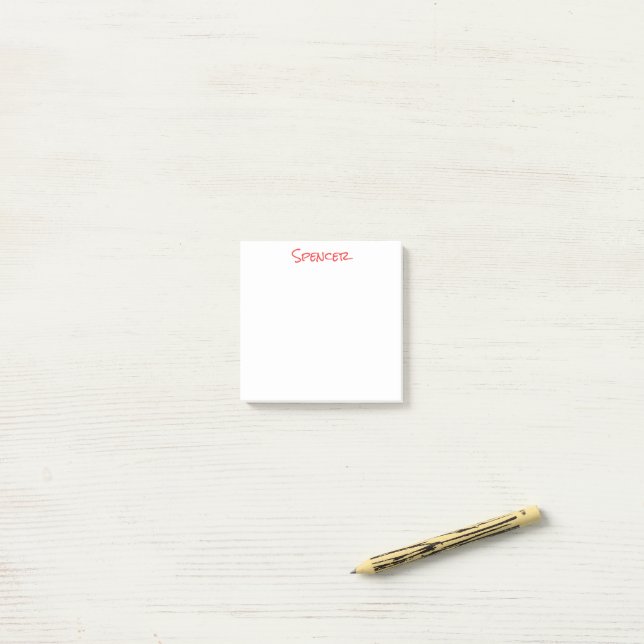 Monogram minimalist custom name  post-it klebezettel (Auf Schreibtisch)