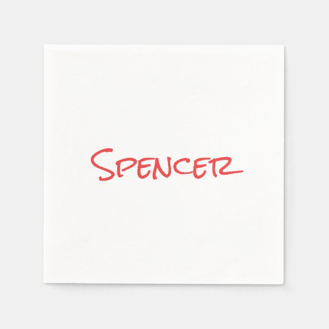 Monogram minimalist custom name  serviette (Vorderseite)