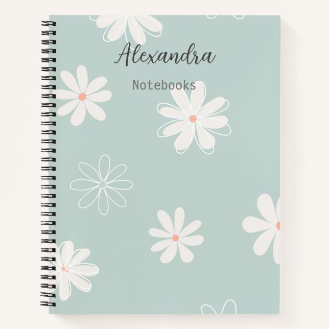 Monogram minimalistisch gürtnisch trendy bläserbla notizbuch (Vorderseite)