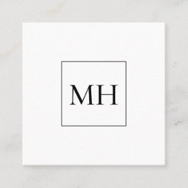 Monogram Minimalistisch Modern Initials Quadratische Visitenkarte
