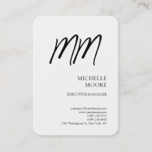 Monogram Minimalistisch Modern Schlicht White