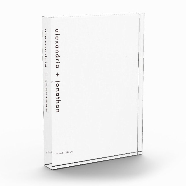 Monogram-Minimalistisch Modernes Foto (Links)