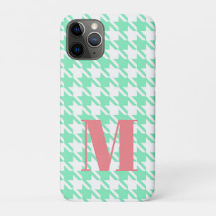 Monogram Minze White Pepita Hahnentrittmuster Must Case-Mate iPhone Hülle