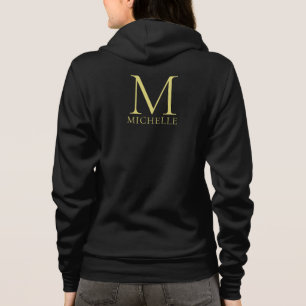 Monogram mit benutzerdefinierten Vorlagennamen Sch Hoodie