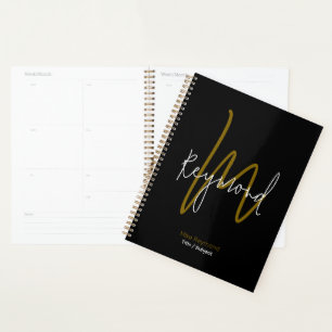 Monogram Mit Monogramm Black Planer