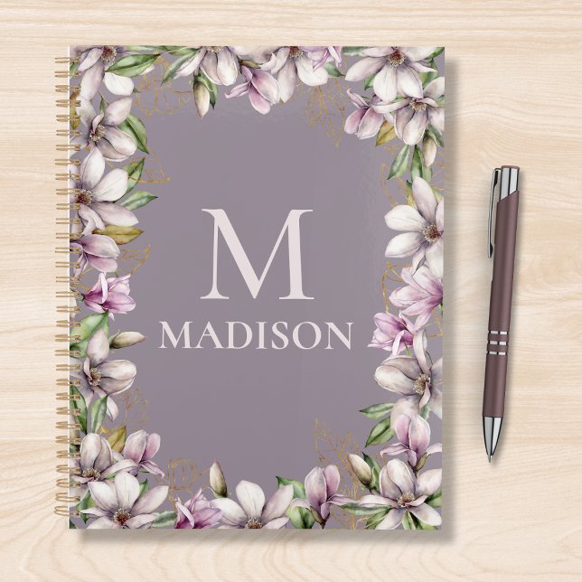 Monogram Mit Monogramm Magnolia Floral Personalisi Planer (Von Creator hochgeladen)