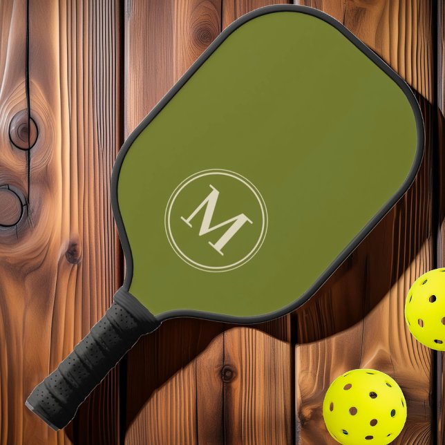 Monogram Mitte des Jahrhunderts Solid Willow Green Pickleball Schläger (Von Creator hochgeladen)
