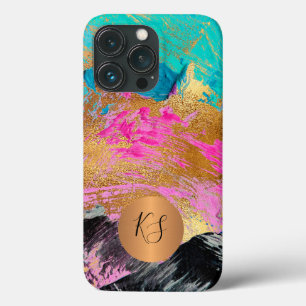 Monogram modern abstrakt elegant personalisiert Case-Mate iPhone hülle