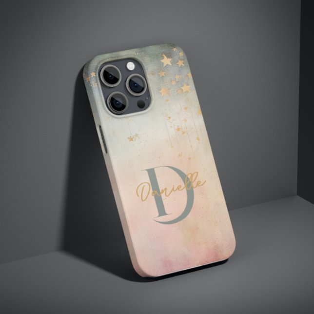 Monogram Modern Abstrakt Individuelle Name Stars P Case-Mate iPhone Hülle (Von Creator hochgeladen)