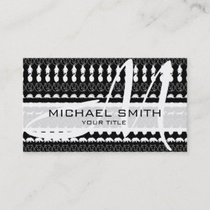 Monogram Modern Animals Muster Visitenkarte