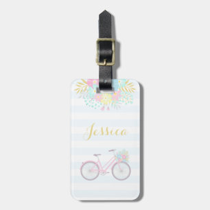 Monogram Modern Blume Bike Gepäckmarke Gepäckanhänger