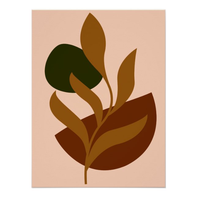Monogram Modern Boho Poster (Vorderseite)
