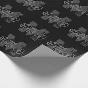 Monogram Modern Boy Back-to-School-Hausaufgaben Geschenkpapier