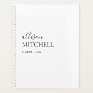 Monogram Modern Chic Script Calligraphy Planner Planer