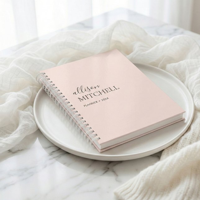 Monogram Modern Chic Script Calligraphy Planner Planer (Von Creator hochgeladen)