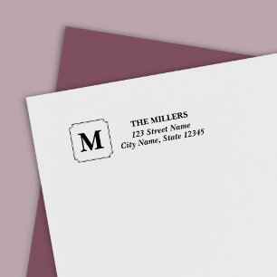 Monogram, Modern Classic Familienname Permastempel