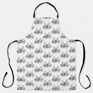 Monogram Modern Cool Grunge Fügen Sie Ihren Namen Schürze