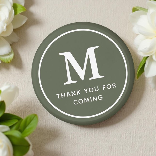 Monogram Modern Einfach Chic Danke Fürs Kommen Magnet (Von Creator hochgeladen)