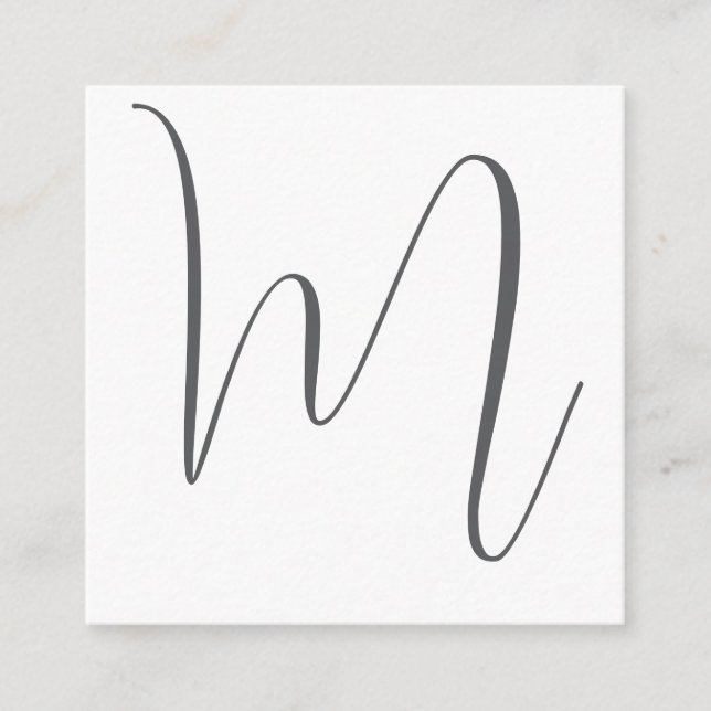 Monogram Modern Einfach Minimalistisch Schlicht Begleitkarte (Vorderseite)