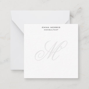 Monogram Modern Einfach Minimalistisch Schlicht Mitteilungskarte