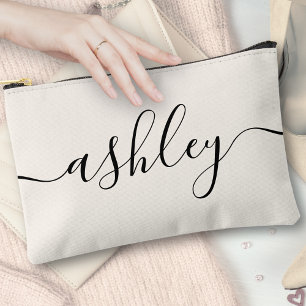 Monogram Modern Elegant Calligraphy Script Elvory Zubehörtasche