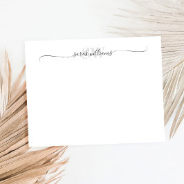 Monogram Modern Elegant Chic Script Name Mitteilungskarte