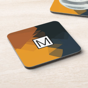 Monogram Modern Elegant Retro Colors Geometric #12 Getränkeuntersetzer