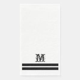 Monogram Modern French Guest Bath Paper Handtücher Serviette