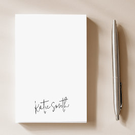 Monogram Modern Minimal handgeschriebenes Skript Post-it Klebezettel