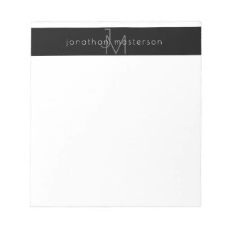 Monogram Modern Minimalistisch Beruflich Notizblock
