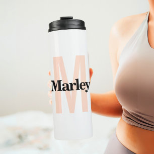 Monogram Modern Minimalistisch Bold Niedlich Initi Thermosbecher