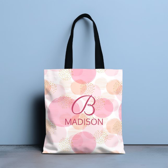 Monogram Modern Pink Girl Glitzer Personalisiert (Von Creator hochgeladen)