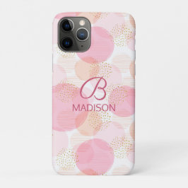 Monogram Modern Pink Girl Glitzer Personalisiert Case-Mate iPhone Hülle