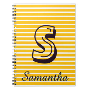 Monogram Modern Preppy Back-To-School Notizbuch Notizblock