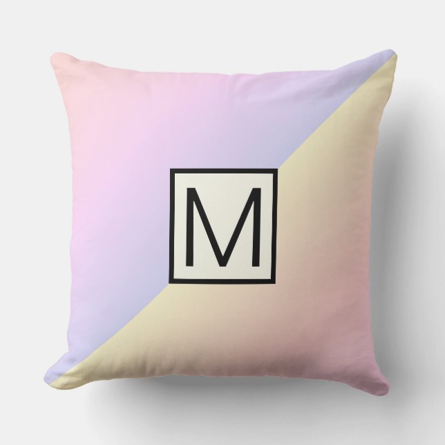 Monogram Modern Rainbow Background #2 Kissen (Vorderseite)
