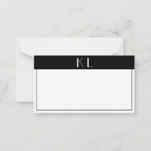 Monogram Modern Schwarz-weiß Minimalistisch