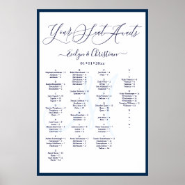 Monogram Modern Script DIY Farbtabelle Poster