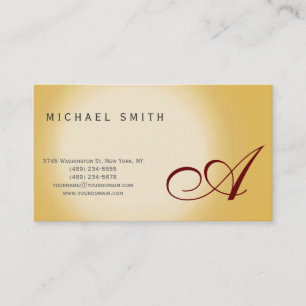 Monogram Modern Simple Consultant Business Card Visitenkarte