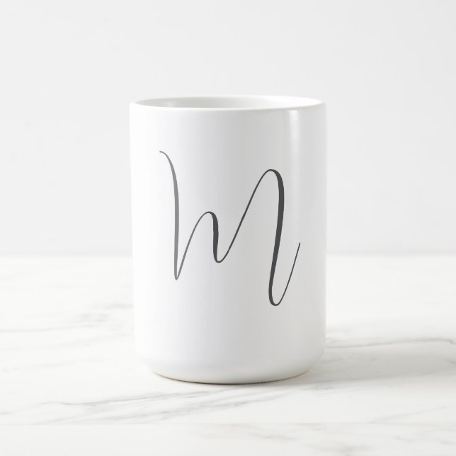 Monogram Modern Simple Minimalist Plain Kaffeetasse (Mittel)