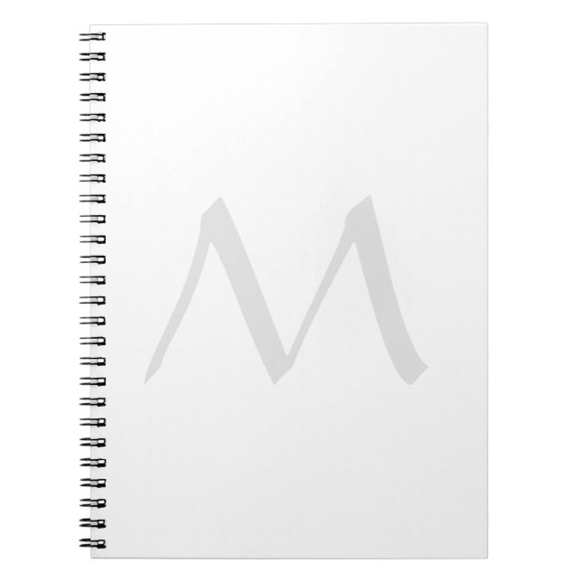 Monogram Modern Simple Minimalist Plain Notizblock (Vorderseite)