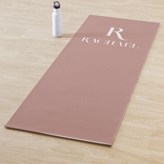 Monogram Modern Stylish Beige Yogamatte (Beispiel)
