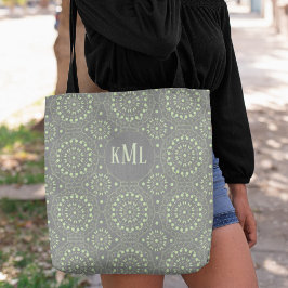Monogram Modern Stylish Green and Gray