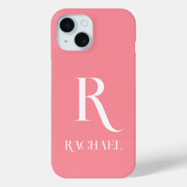 Monogram Modern Stylish Pink Case-Mate iPhone Hülle
